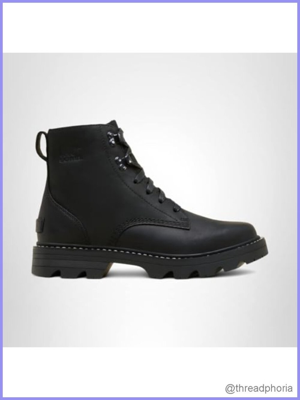 Waterproof Full Grain Leather Lace Up Booties EVERTREAD Sole